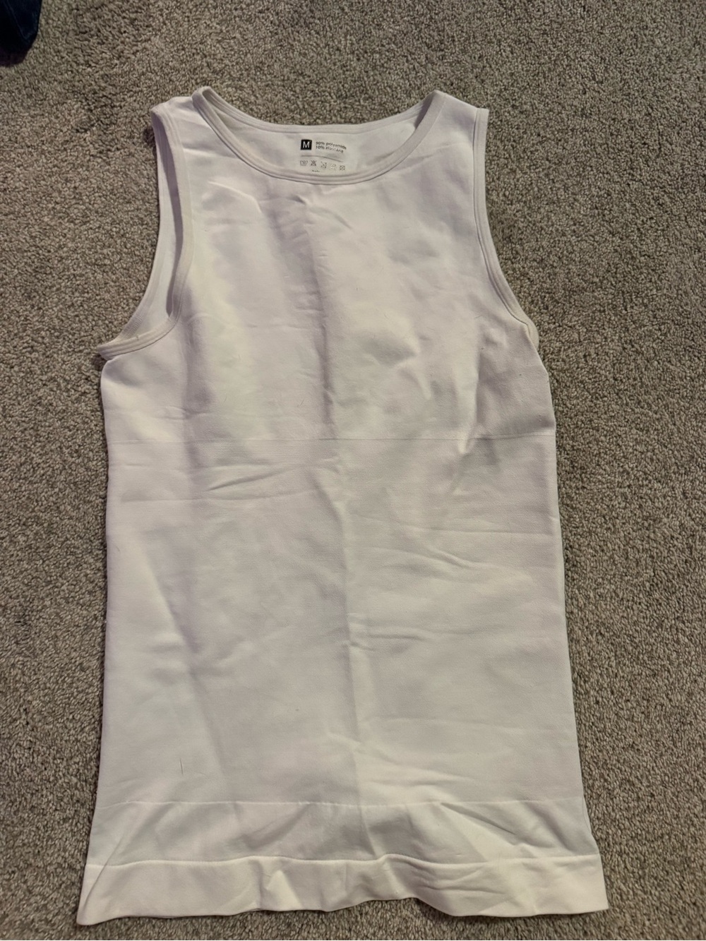 H&M White Women's compression Muscle Tank Top